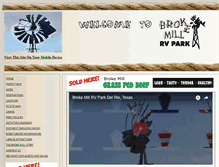 Tablet Screenshot of brokemillrvpark.com